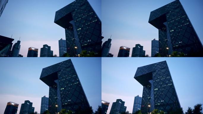 北京CBD夜景央视大楼建筑景观