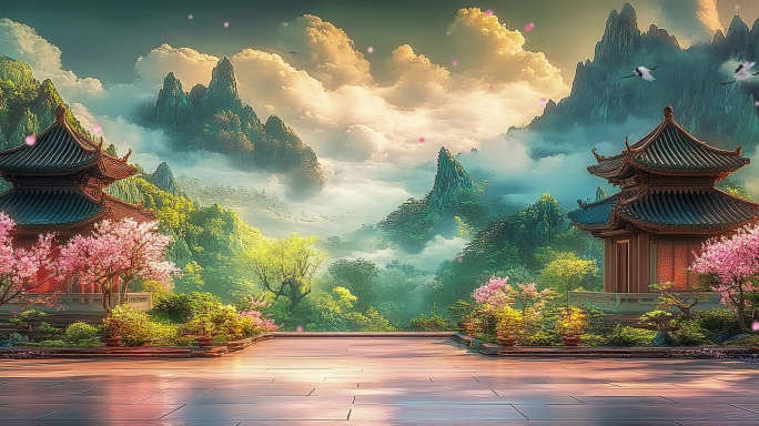 古风场景舞台背景