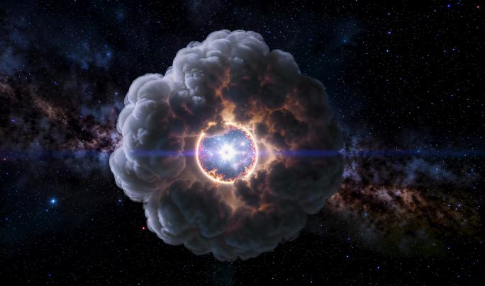宇宙星云能量爆发