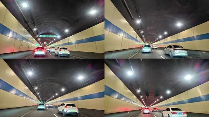 杭州文一路隧道繁忙的早高峰