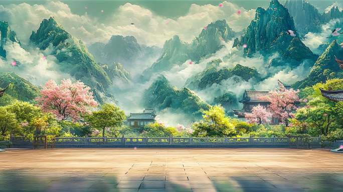 古风场景舞台背景
