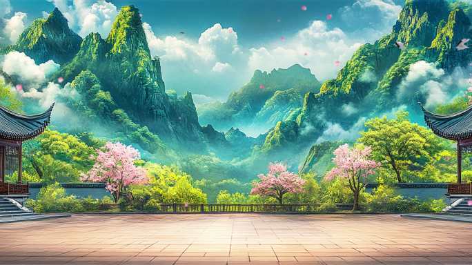 古风场景舞台背景