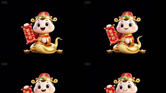 灵蛇吉祥物通道素材03