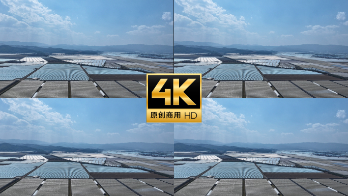 航拍农业大棚基地 现代农业科技种植