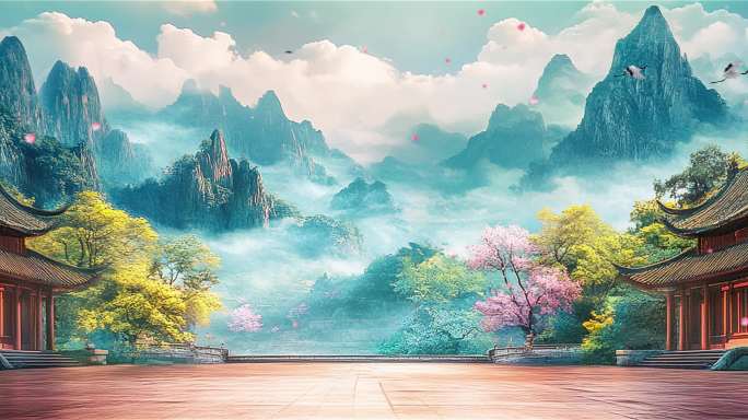 古风场景舞台背景