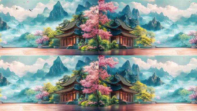 古风场景舞台背景