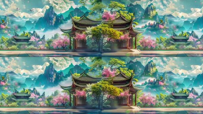 古风场景舞台背景