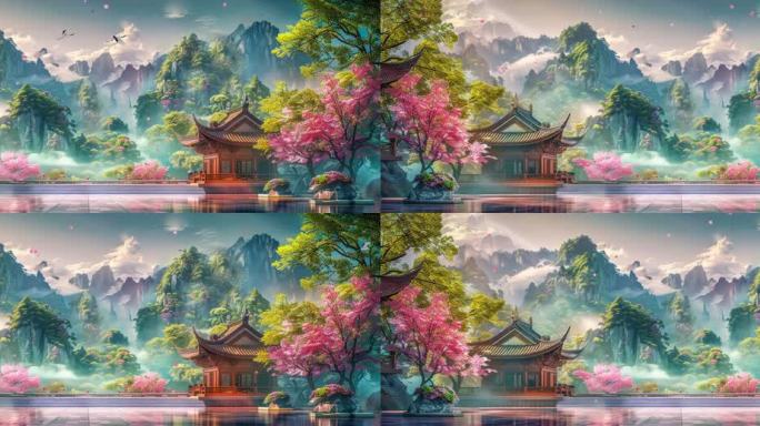 古风场景舞台背景