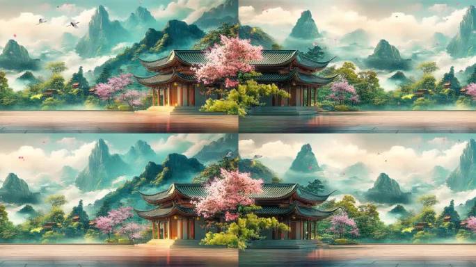 古风场景舞台背景