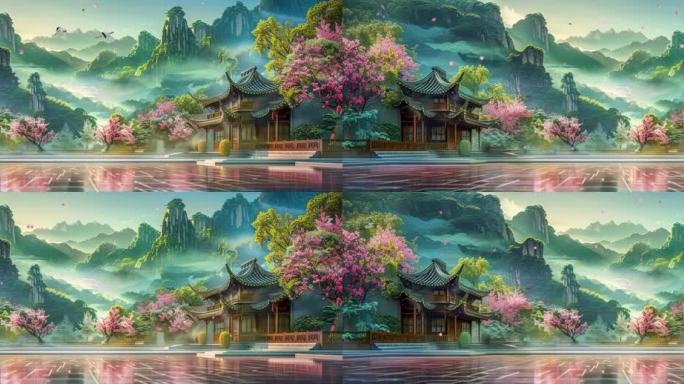古风场景舞台背景
