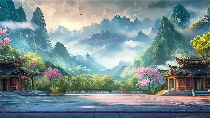 古风场景舞台背景