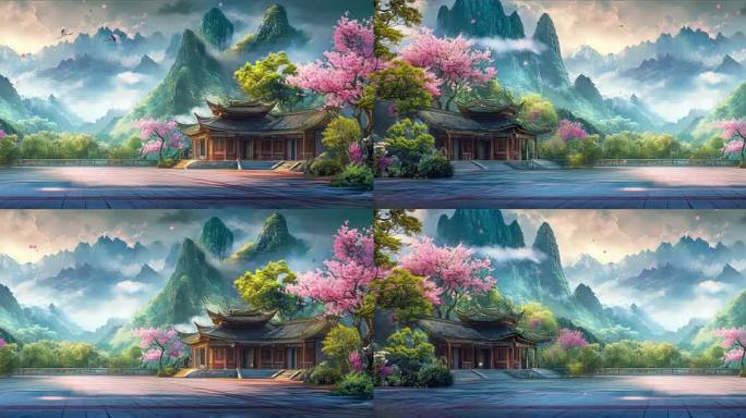 古风场景舞台背景