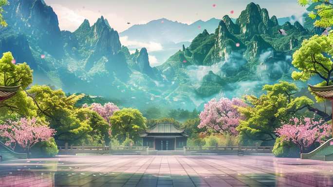 古风场景舞台背景