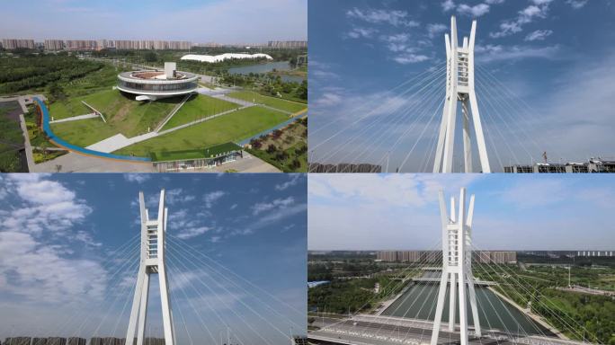 郑州城市地标建筑与公园景观