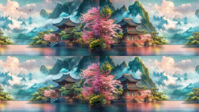 古风场景舞台背景