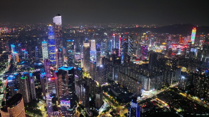 广州珠江新城中轴高空大景航拍