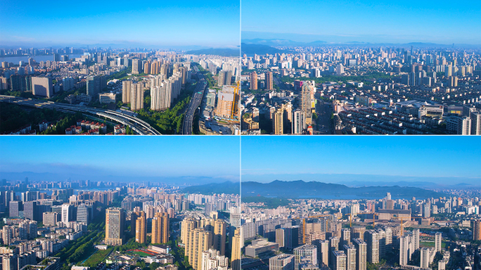 4K杭州航拍上城区