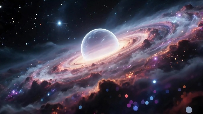 宇宙浩瀚星空粒子银河