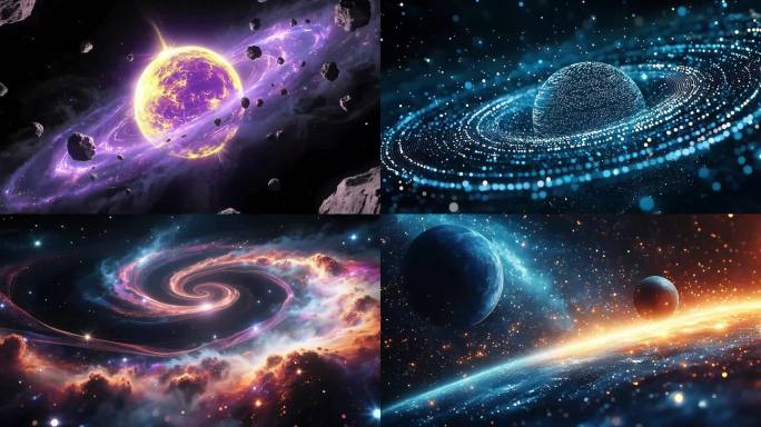 宇宙浩瀚星空粒子银河