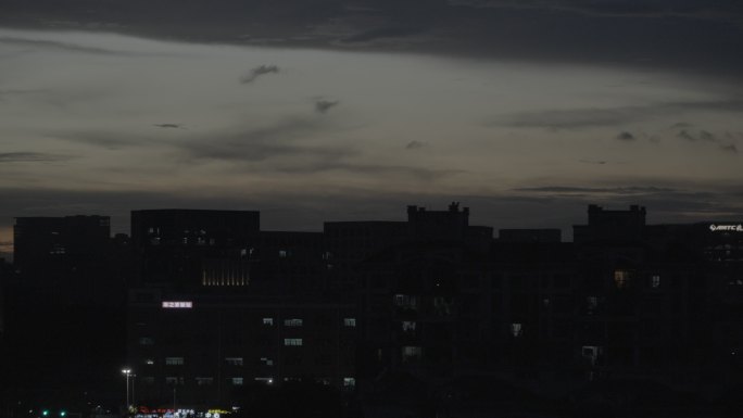 城市夜景剪影