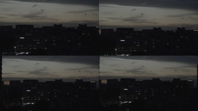 城市夜景剪影