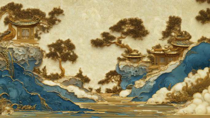 水墨国风山水意境  东方古韵山水画卷