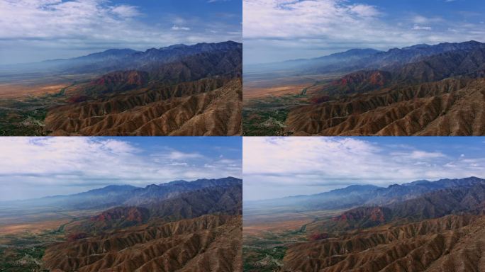 航拍宁夏贺兰山 延时