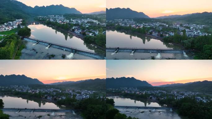 齐云山横江夕阳
