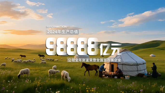 简洁大气数据文字【无插件】