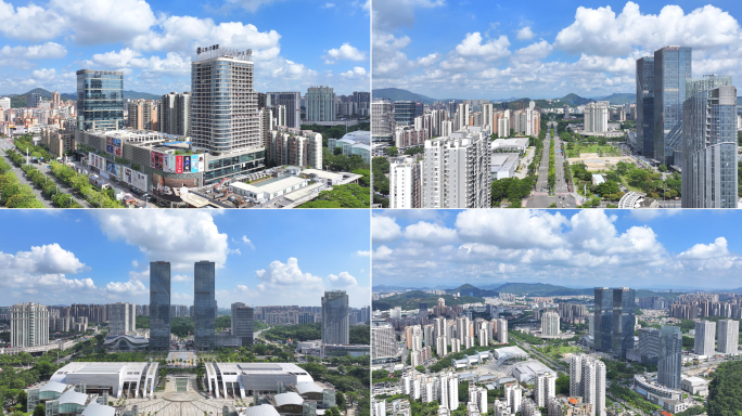 江门万达广场 五邑华侨广场 航拍