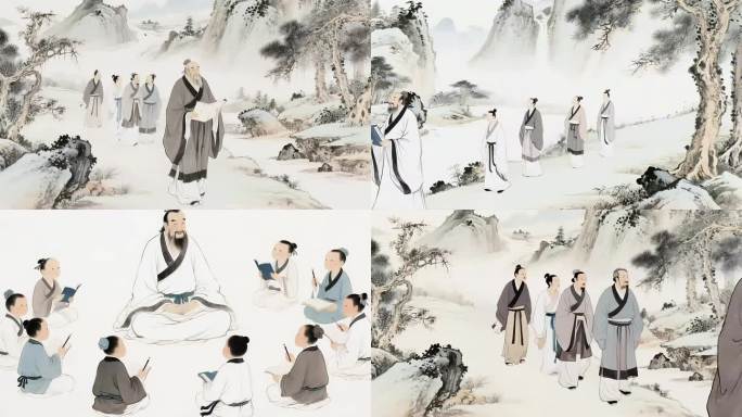 古人私塾 圣人  孔子 老子 庄子