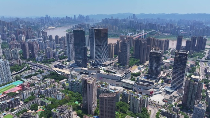 重庆九龙坡谢家湾万象城航拍4K