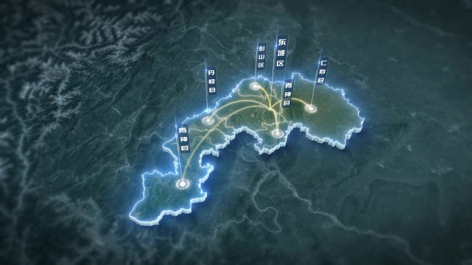 眉山市卫星地图区位展示