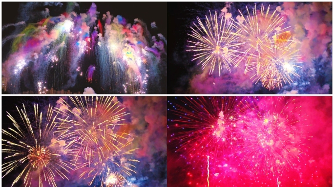 节日庆典烟花绽放