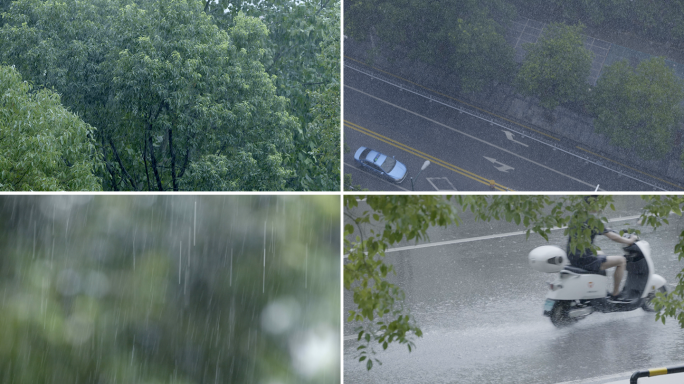 夏天暴雨升格拍摄
