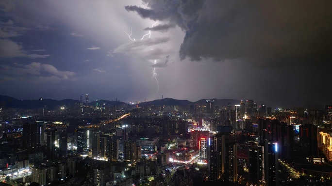城市台风雷暴雨合集