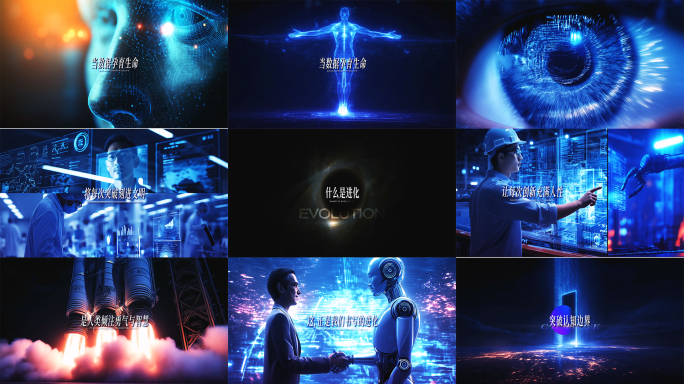 进化 科技片头 人与AI概念创意年会开场