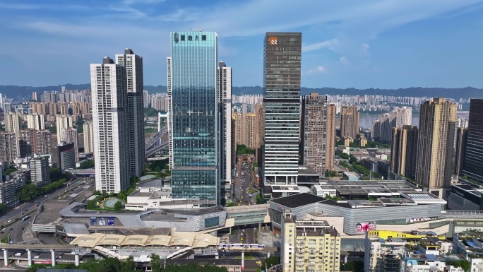 重庆九龙坡谢家湾万象城航拍4K