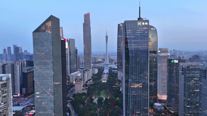 广州城市天际线航拍