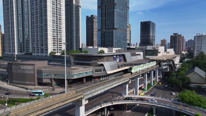 重庆九龙坡谢家湾万象城航拍4K
