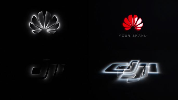 科技感品牌LOGO演绎动画企业标志展示