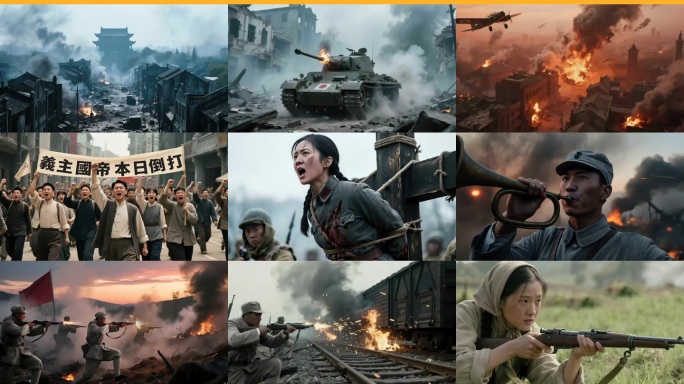 中国抗日英勇抗战素材合集