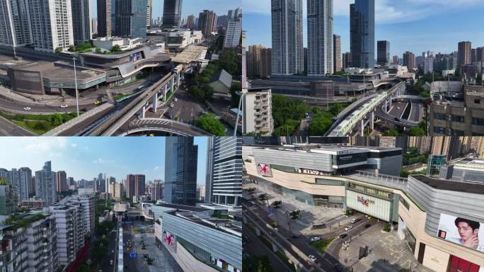 重庆九龙坡谢家湾万象城航拍4K