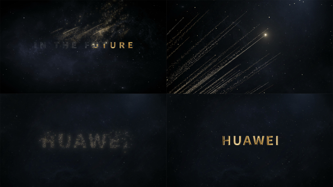 4k星空粒子标题文字logo演绎