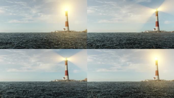 灯塔 海面 航程 c4d工程