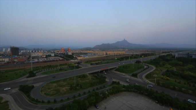 【高清】 乌海市街景和夜景延时