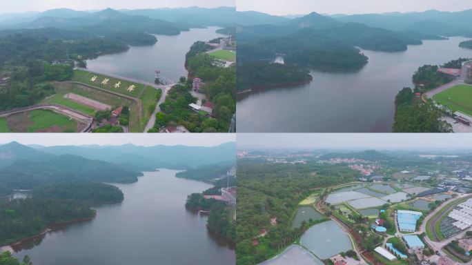 花都 福源水库 花都航拍