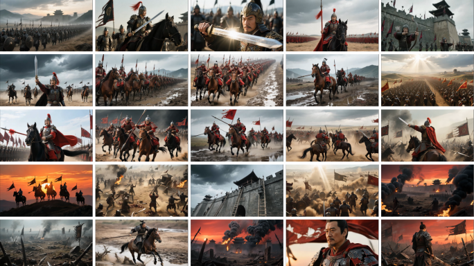 【4K画质】古代战争战场骑兵冲锋攻城