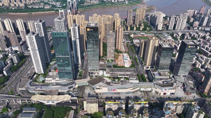 重庆九龙坡谢家湾万象城航拍4K