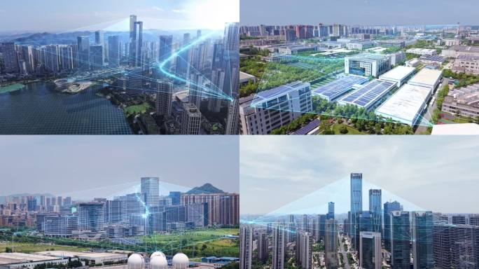 长沙城市科技网络智慧城市互联互通AE素材